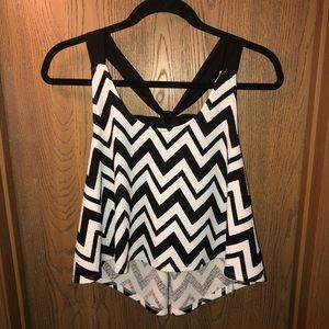 Black and white tank top